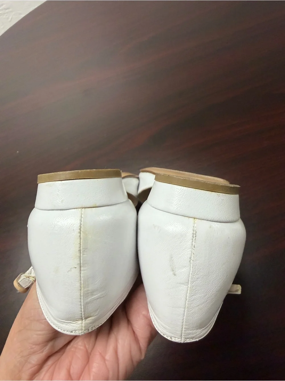 Vintage CHANEL White Leather Camellia Flower Sandals Size 37 Made in Italy